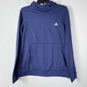 Adidas Hoodie Jacket Pullover Sweatshirt‎ Purple Climawarm Fleece Knit Top